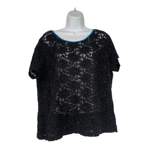 Style & Co. Plus Size Women's Short Sleeved Lace Blouse Size 2X - Picture 1 of 5